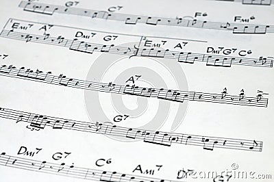 Music notation Stock Photo