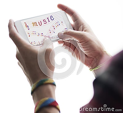 Music Note Art of Sound Instrumental Concept Stock Photo