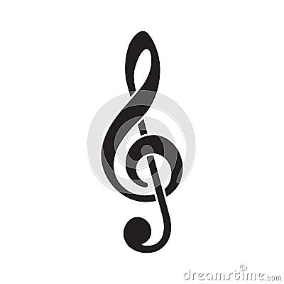 Music note clef icon Vector Illustration