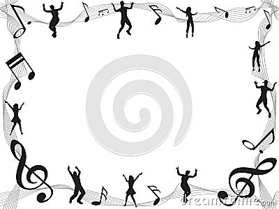 Music note frame with copyspace Vector Illustration