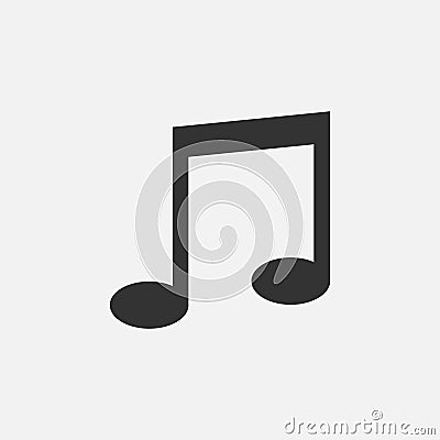 Music note icon, musical, entertainment Vector Illustration