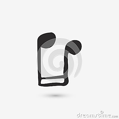 Music note icon Cartoon Illustration