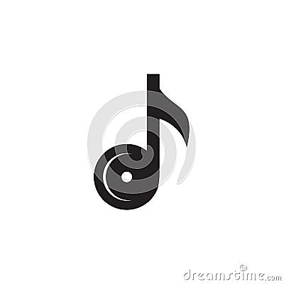 Music note icon symbol logo design Vector Illustration