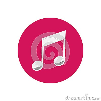 Music note icon in trendy flat style Stock Photo