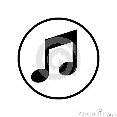 Music Note Icon No. 3 Vector Illustration