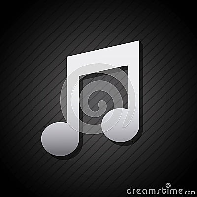 Music note isolated icon Vector Illustration