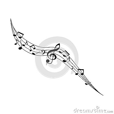 Music note ith white background Stock Photo