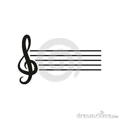 Music note logo design inspiration Vector Illustration