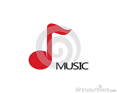Music note logo vector Vector Illustration