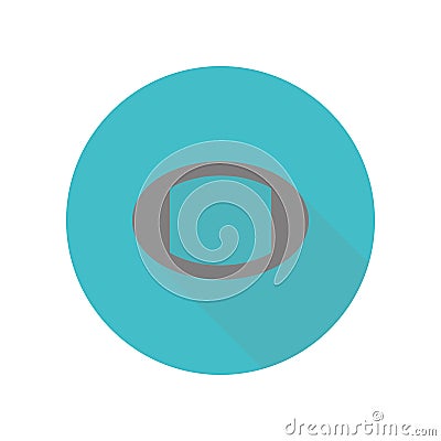 Music note long shadow icon. Simple glyph, flat vector of web icons for ui and ux, website or mobile application Stock Photo