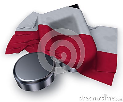 Music note and polish flag Stock Photo