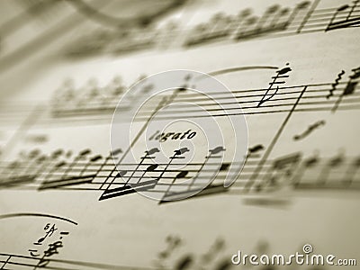 Music note sheet Stock Photo