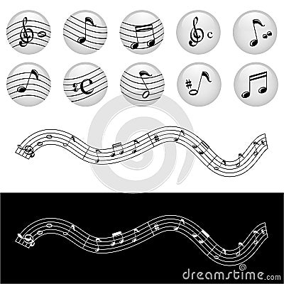 Music note vector Vector Illustration