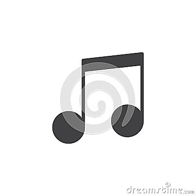 Music note vector icon Vector Illustration