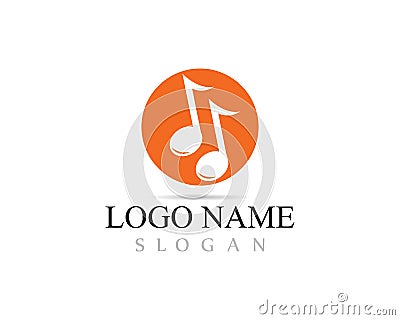 Music note vector icon Vector Illustration