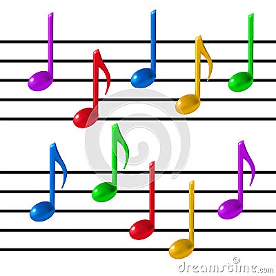 Music note vector Vector Illustration