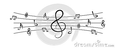 Music notes Vector Illustration