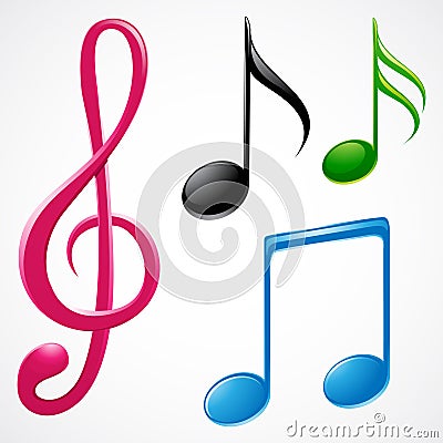 Music Notes Vector Illustration