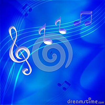 Music notes Cartoon Illustration