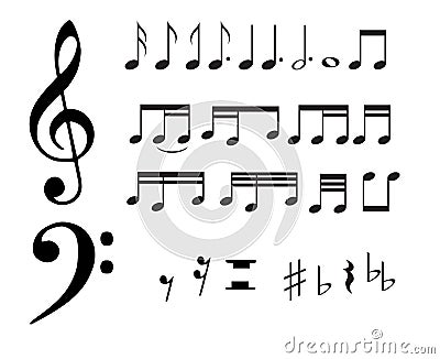 Music notes Vector Illustration