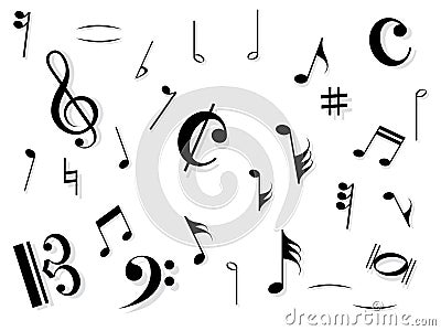 Music notes Vector Illustration