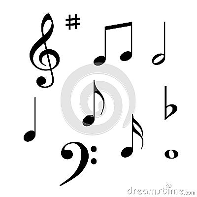 MUSIC NOTES Vector Illustration