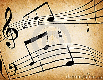 Music Notes Background Stock Photo