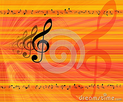 Music notes background Stock Photo