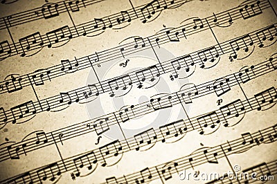 Music notes background Stock Photo