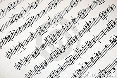 Music notes background Stock Photo
