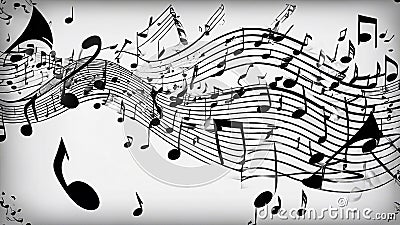 music notes background An abstract sheet music design background with musical notes. Stock Photo