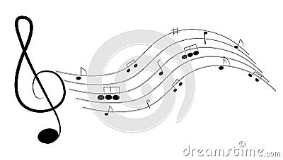 Music Notes Vector Illustration