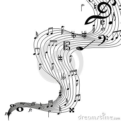 Music Notes Vector Illustration