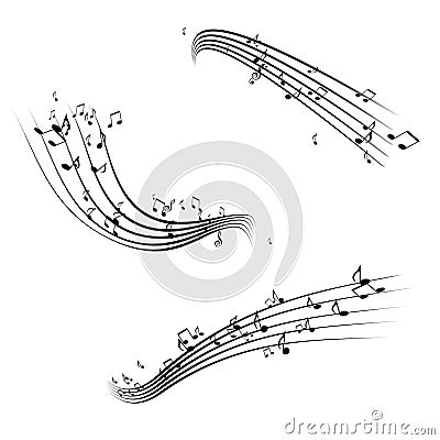 Music notes Banners Stock Photo