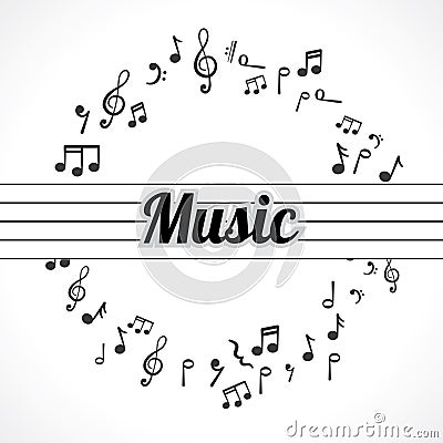 Music notes Vector Illustration