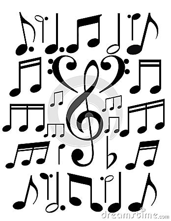 Music notes Vector Illustration