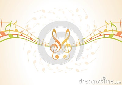 Music notes for colorful design use Cartoon Illustration