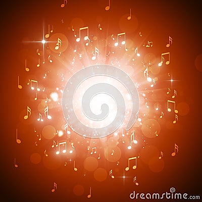 Music Notes Explosion Stock Photo