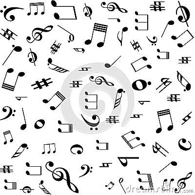 Music notes pattern Vector Illustration