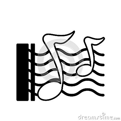 Music notes pattern icon Vector Illustration