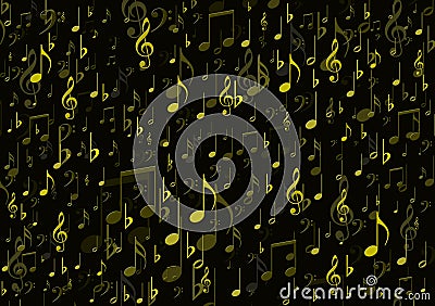 Music notes random pattern background for wallpapers Stock Photo