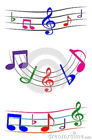 Music notes Vector Illustration