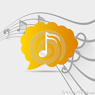 Music notes sound art Vector Illustration