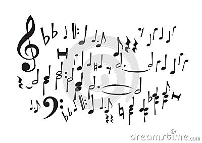 Music Notes (vector) Vector Illustration