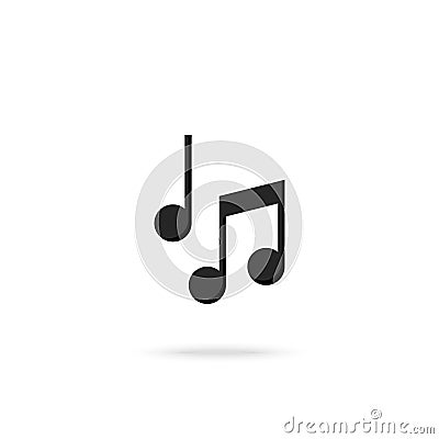 Music notes. Vector music icon isolated on white background Vector Illustration