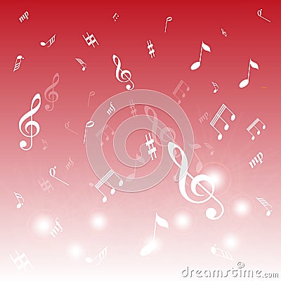 Music Notes Cartoon Illustration