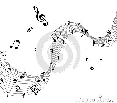 Music Notes Vector Illustration