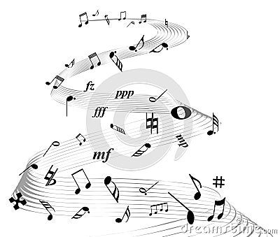 Music Notes Vector Illustration