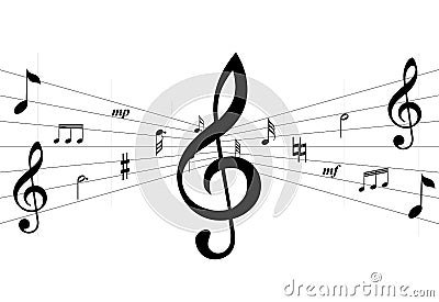 Music Notes Vector Illustration