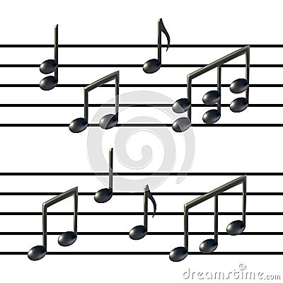 Music notes vector Vector Illustration